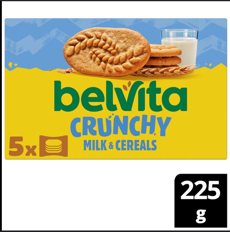 Belvita Milk & Cereal Biscuit Snack Bars Multipack 225g (5 x 45g)