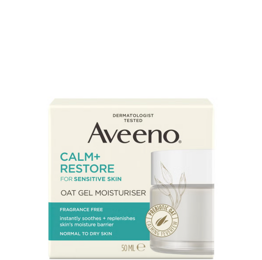 Aveeno Face CALM & RESTORE Oat Gel Face Cream Moisturiser 50ml