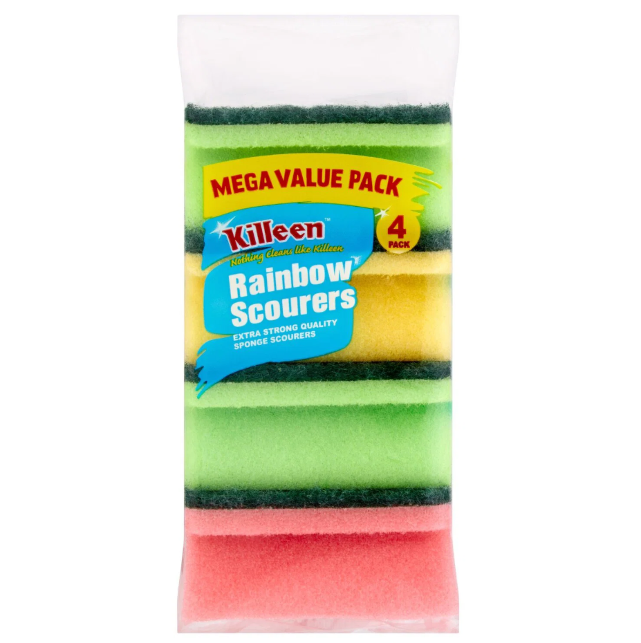 Killeen Mega Value Rainbow Scourers 4 Pack