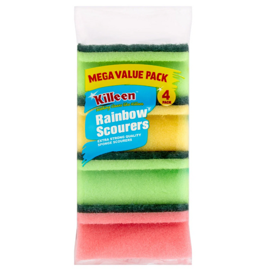 Killeen Mega Value Rainbow Scourers 4 Pack